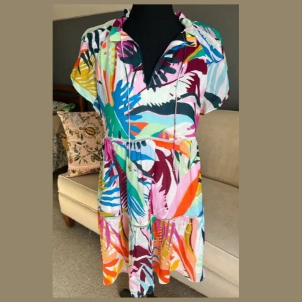 Marie Oliver 100% Silk Frida Flutter Sleeve Dress – Size Medium
